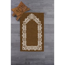 Evdeya Dijital Baskılı Yıkanabilir Sade Şık Namazlık Seccade 70X130 Cm, Seccade-12-Kahve,