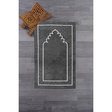 Evdeya Dijital Baskılı Yıkanabilir Sade Desen Namazlık Seccade 70X130 Cm, Seccade-11-Gri,