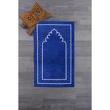 Evdeya Dijital Baskılı Yıkanabilir Sade Desen Namazlık Seccade 70X130 Cm, Seccade-11-Mavi,