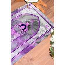 Evdeya Dijital Baskılı Yıkanabilir Mermer Desen Hediyelik Namazlık Seccade 70X130, Seccade-36-Mor,