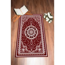 Evdeya Dijital Baskılı Yıkanabilir Klasik Desen Hediyelik Namazlık Seccade 70X130, Seccade-40-Kırmızı,
