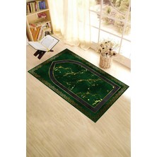 Evdeya Dijital Baskılı Yıkanabilir Modern Desen 70X130 Namazlık Seccade, Seccade-03-Yeşil,