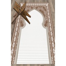 Evdeya Dijital Baskılı Yıkanabilir Motifli Hediyelik Namazlık Seccade 70X130, Seccade-27-Kahve,