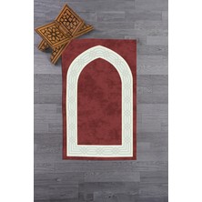 Evdeya Dijital Baskılı Yıkanabilir Sade Şık Namazlık Seccade 70X130 Cm, Seccade-10-Kırmızı,