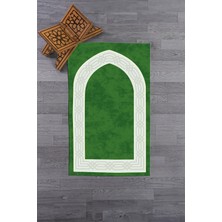 Evdeya Dijital Baskılı Yıkanabilir Sade Şık Namazlık Seccade 70X130 Cm, Seccade-10-Yeşil,