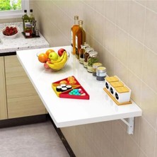 Mdf 90X60 cm Duvara Monte Kırma Katlanır Masa Mutfak Masası Yemek Masası Çalışma Masası