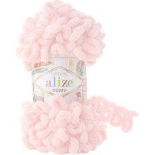 Alize Puffy El Örgü Ipliği 5'li Paket - 639 Kristal Pembe - 100 Gr. 9 Mt. Parmak Örgü Ipi