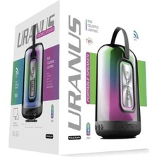 Upeka Ekstra Bass Radyolu USB Aux Micro Girişli LED Işıklı Taşınabilir Uranus Bluetooth Hoparlör