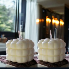 Miss Lina 2'li Puf Mum Kokulu Dekoratif Tasarım Sevgililer Günü Hediye