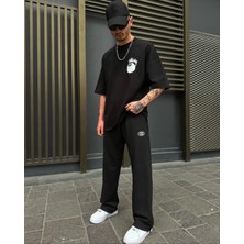 Amor Man Özel Tasarım 8-360 Dijital Baskılı %100 Pamuk Ispanyol Paça Kısa Kollu Yazlık Erkek Eşofman Takımı