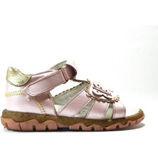 Onlo Ayakkabı Choose 481 Hakiki Deri Pembe Ortopedik Kız Bebek Sandalet