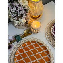 Maison Avf Tealight LED Sütun Rattan Mum Pilli Handmade