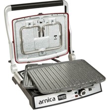 Arnica Resmi Distribütör Garantili Arnıca Tostit Maxi Granit Kırmızı Izgaralı Tost Makinesi 1501 - 2000 Wa