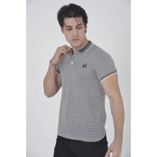Tarz Yeri Erkek Yakalı Slim Fit Dokuma T-Shirt - Beyaz