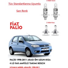 Bosch  Palio 2007 Model Ön Uzun-Kısa 4 Lü Far Ampülü Takımı