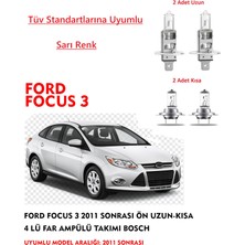 Bosch  Ford Focus 3 2011 Sonrası Ön Uzun-Kısa 4 Lü Far Ampülü Takımı