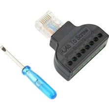 Powermaster PM-24267 RJ45 To 8 Pin Screw Terminal Çevirici