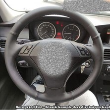 İmza Bmw 5.30D E60 Uyumlu  Araca Özel Deri Direksiyon Kılıfı
