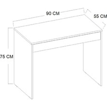 Kobiç Çekmeceli Çalışma Masası 90X55X75CM