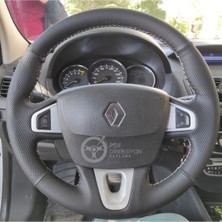 İmza Renault Megane 3 Araca Özel Direksiyon Kılıfı Derisi Olan Araçlara Uyumludur