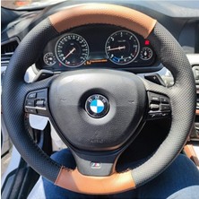 Bmw F10 5-7 Serisi Araca Özel Deri Direksiyon Kılıfı