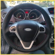İmza Ford Fiesta 2009-2015 Araca Özel Direksiyon Kılıfı (Karbon Noktalı)