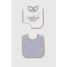 Layette Bg Store Kız Bebek Desenli 2li Önlük Seti NS22SSL8828