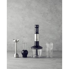 English Home Mbs 3001 4 Bıçaklı Mini Blender Seti Siyah-Krom