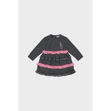 BG Baby Kız Bebek Antrasit Elbise 22FW0BG2908