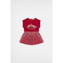 BG Baby Kız Bebek Kırmızı Elbise 23SS1BG2909