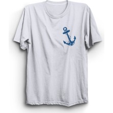 The Fame Mavi Çapa Logo, Blue Anchor Logo Tişört