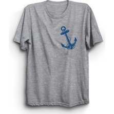 The Fame Mavi Çapa Logo, Blue Anchor Logo Tişört
