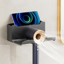 Cdwishbest Beyaz2 Stili Depolama Tutucu Saç Kurutma Makinesi Tutucu Duvara Monte Raf Banyo Raf Depolama Rafları Aksesuarları Raflar Saç Fırçası Depolama Braketi (Yurt Dışından)