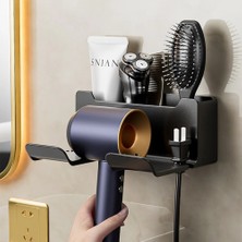 Cdwishbest Beyaz2 Stili Depolama Tutucu Saç Kurutma Makinesi Tutucu Duvara Monte Raf Banyo Raf Depolama Rafları Aksesuarları Raflar Saç Fırçası Depolama Braketi (Yurt Dışından)