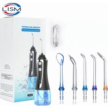 Cdwishbest 6886BEYAZ Stil Lısm Taşınabilir Oral Irrigator USB Şarj Edilebilir Su Pensesinde Diş Su Jeti 300 ml 5 Modelleri Su Deposu Su Geçirmez Diş Temizleyici (Yurt Dışından)