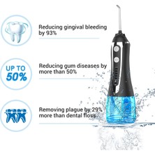 Cdwishbest 6886BEYAZ Stil Lısm Taşınabilir Oral Irrigator USB Şarj Edilebilir Su Pensesinde Diş Su Jeti 300 ml 5 Modelleri Su Deposu Su Geçirmez Diş Temizleyici (Yurt Dışından)