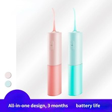 Cdwishbest Yeşil Stil Oral Irrigator USB Şarj Edilebilir Diş Duşu Taşınabilir Diş Su Jeti 300ML Su Deposu Su Geçirmez Diş Temizleyici (Yurt Dışından)