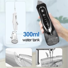 Cdwishbest Beyaz Stil Oral Irrigator Diş Diş Duşu Taşınabilir Bpf-01 Diş Su Jeti Şarj Edilebilir 300ML Irrigator Seyahat Çantası ile (Yurt Dışından)