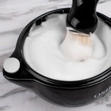 Cdwishbest Beyaz Stil Qshave Jilet Tıraş Scuttle Kupa Dolu Sıcak Su Köpüğü Her Zaman Sıcak Tutmak Büyük Boy Kase El Yapımı Çömlek Fincan Siyah & Beyaz (Yurt Dışından)