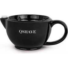 Cdwishbest Beyaz Stil Qshave Jilet Tıraş Scuttle Kupa Dolu Sıcak Su Köpüğü Her Zaman Sıcak Tutmak Büyük Boy Kase El Yapımı Çömlek Fincan Siyah & Beyaz (Yurt Dışından)