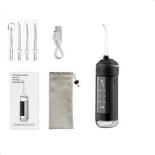Cdwishbest Siyah Stil Oral Irrigator Taşınabilir Diş Su Flosser USB Şarj Edilebilir Su Jeti Ipi Kürdan 4 Jet Tml 6 Mod Ipxrpm (Yurt Dışından)