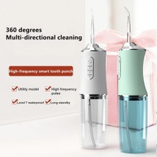 Cdwishbest Pembe Tarzı Elektrikli Diş Irrigator USB Şarj Edilebilir Diş Duşu Taşınabilir Diş Su Jeti 220 ml Su Deposu Diş Temizleyici Diş Ölçekleyici (Yurt Dışından)