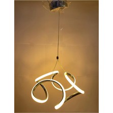 Er-Es Aydınlatma 3 Renk Işıklı Modern Sarkıt Krom Kasa LED Avize Ledli Avize