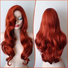 26 Inç Saç Peruk Uzun Dalgalı Fiber Kırmızı Sürükle Kraliçe Cadılar Bayramı Cosplay Peruk (Yurt Dışından)