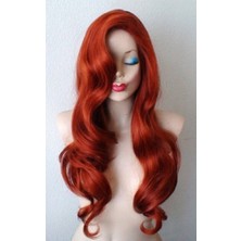 26 Inç Saç Peruk Uzun Dalgalı Fiber Kırmızı Sürükle Kraliçe Cadılar Bayramı Cosplay Peruk (Yurt Dışından)