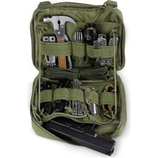 Haki-Taktik Molle Kese Askeri Tıbbi Edc Emt Ilk Yardım Çantası Acil Durum Paketi 1000D Naylon Avcılık Yürüyüş Kemer Çantaları Su Geçirmez (Yurt Dışından)