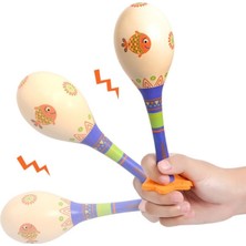 Suntek Bebek Toddler Için Ahşap Kum Çekiç Maraca Shaker (Yurt Dışından)