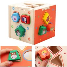 Suntek Çocuklar Toddler Için Renkli Ahşap Şekil Sıralama (Yurt Dışından)