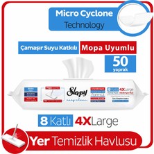 Sleepy Easy Clean Çamaşır Suyu Katkılı Mopa Uyumlu Yer Temizlik Havlusu 50 Yaprak