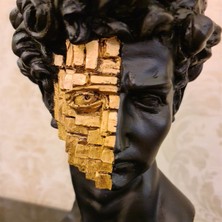 David Mozaik Büst Siyah Gold Biblo